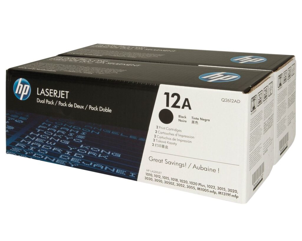 HP Toner nr 12AD Q2612AD Black 2pack