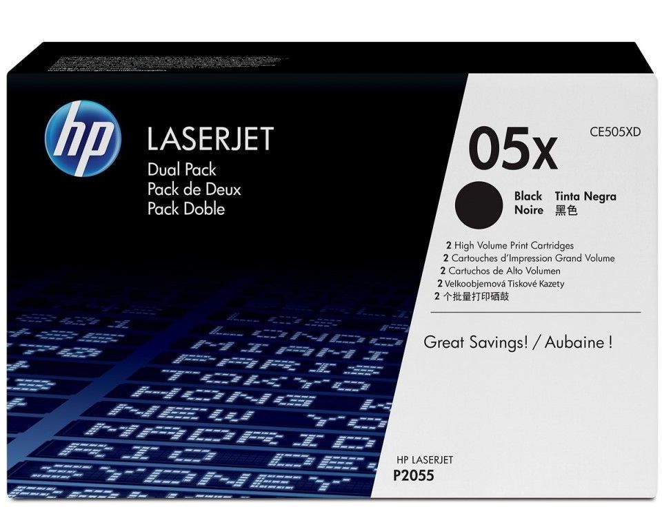 HP Toner nr 05XD CE505XD Black 2pack