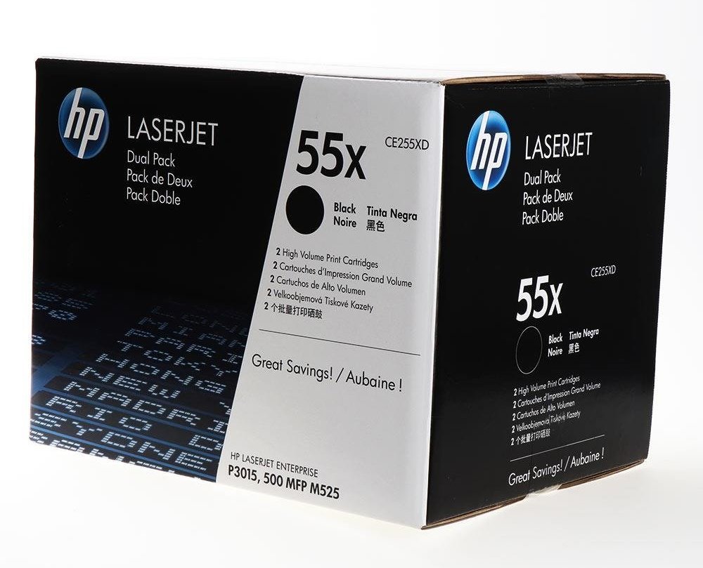 HP Toner nr 55XD CE255XD Black 2pack