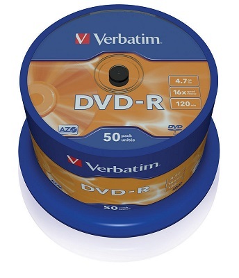 Verbatim DVD-R 16x 4.7GB 50p 43548 cake
