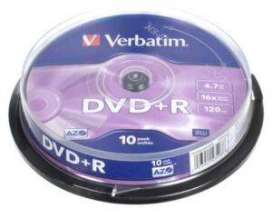 Verbatim DVD+R 16x 4.7GB 10p 43498 cake
