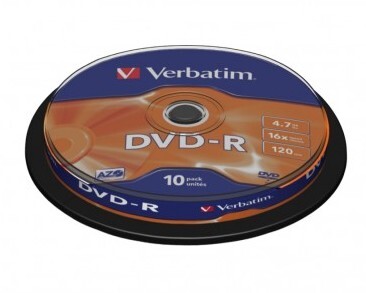 Verbatim DVD-R 16x 4.7GB 10p 43523 cake