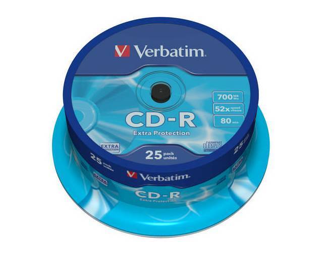 Verbatim CD-R 52x 700MB 25p 43432 cake