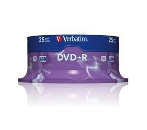 Verbatim DVD+R 16x 4.7GB 25p 43500 cake