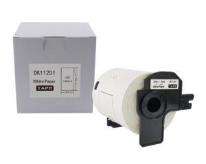 Etykieta BROTHER DK-11201 29mm x 90mm 400 sztuk na rolce, czarny na białym zamiennik