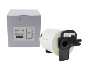 Etykieta BROTHER DK-11208 38mm x 90mm 400 sztuk na rolce, czarny na białym zamiennik