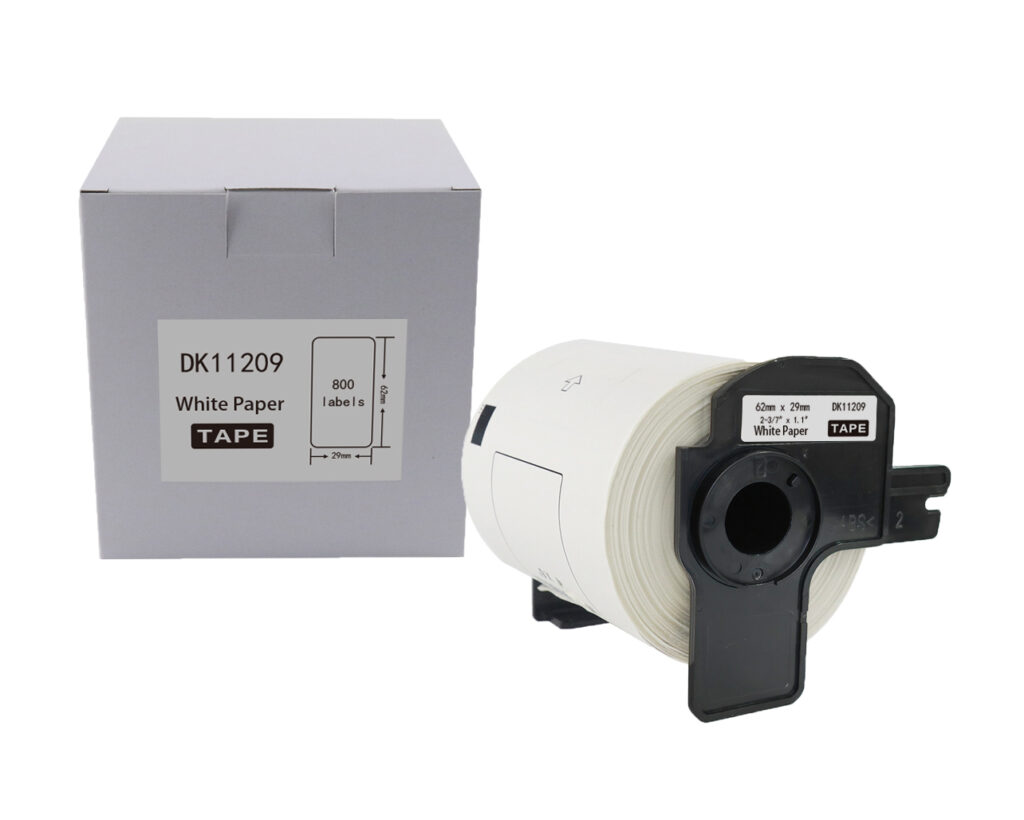 Etykieta BROTHER DK-11209 62mm x 29mm 800 sztuk na rolce, czarny na białym zamiennik