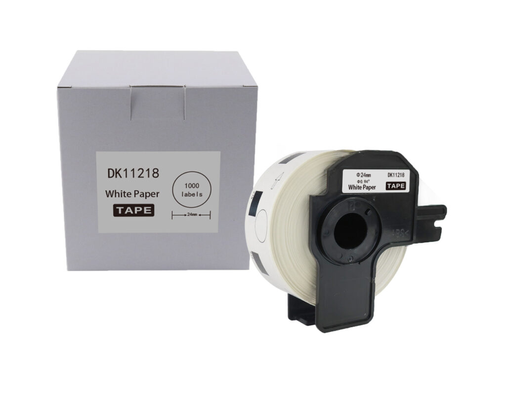 Etykieta BROTHER DK-11218 24mm 1000szt czarny na białym zamiennik