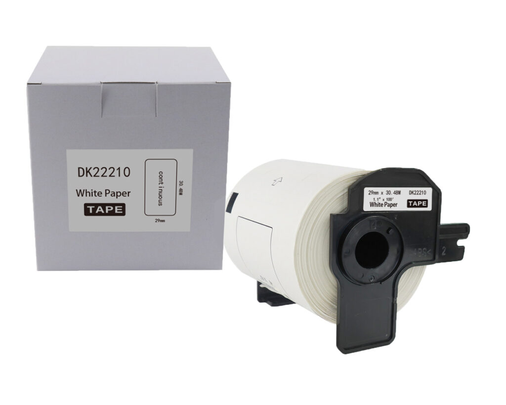 Etykieta BROTHER DK-22210 29mm x 30,48m czarny na białym zamiennik