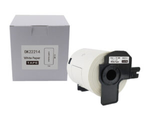 Etykieta BROTHER DK-22214 12mm x 30,48m czarny na białym zamiennik