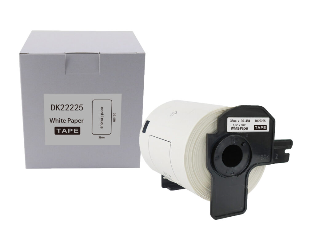 Etykieta BROTHER DK-22225 38mm x 30,48m czarny na białym zamiennik
