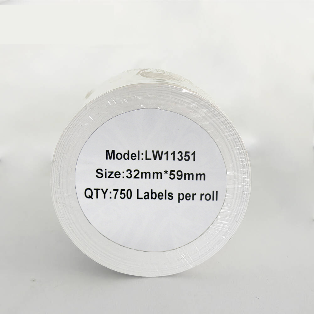 Etykieta DYMO LW 11351 54mm x 11mm 1500s czarny na białym zamiennik S0722360
