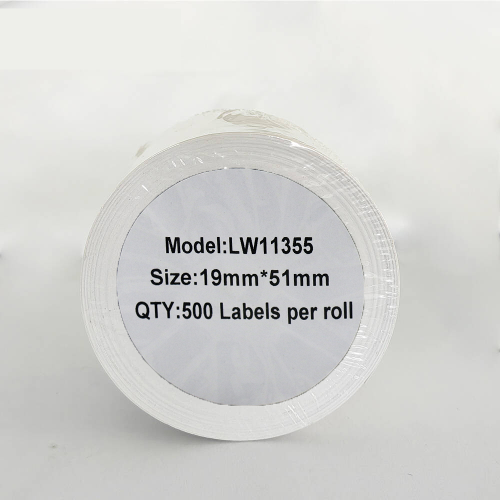 Etykieta DYMO LW 11355 19mm x 51mm 500sz czarny na białym zamiennik S0722550
