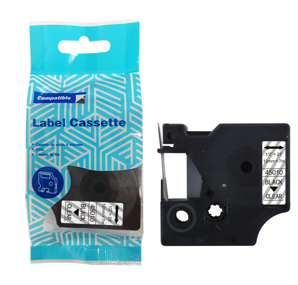 Taśma DYMO D1 45010 12mm x 7m S0720500 czarny na przezroczystym zamiennik