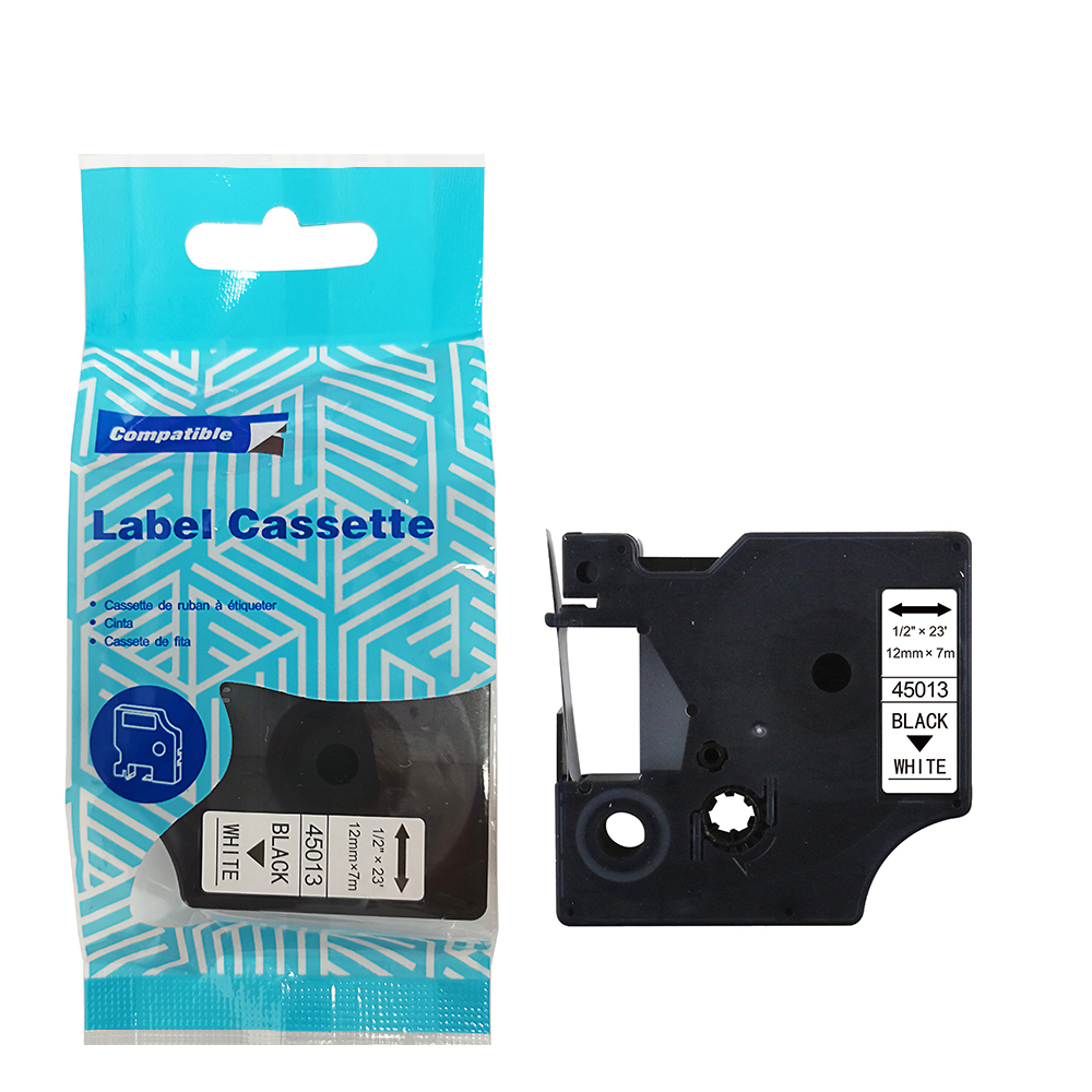 Taśma DYMO D1 45013 12mm x 7m S0720530 czarny na białym zamiennik
