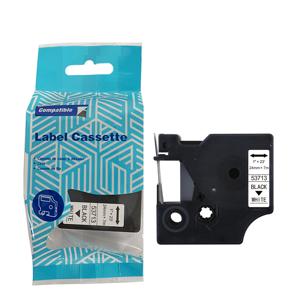 Taśma DYMO D1 53713 24mm x 7m S0720930 czarny na białym zamiennik