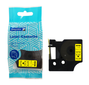 Taśma DYMO D1 53718 24mm x 7m S0720980 czarny na żółtym zamiennik