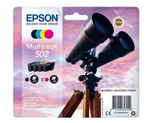 Epson Tusz 502 Stylus T02V640 CMYK 4pack. 550s. 3×3.3/4.6ml