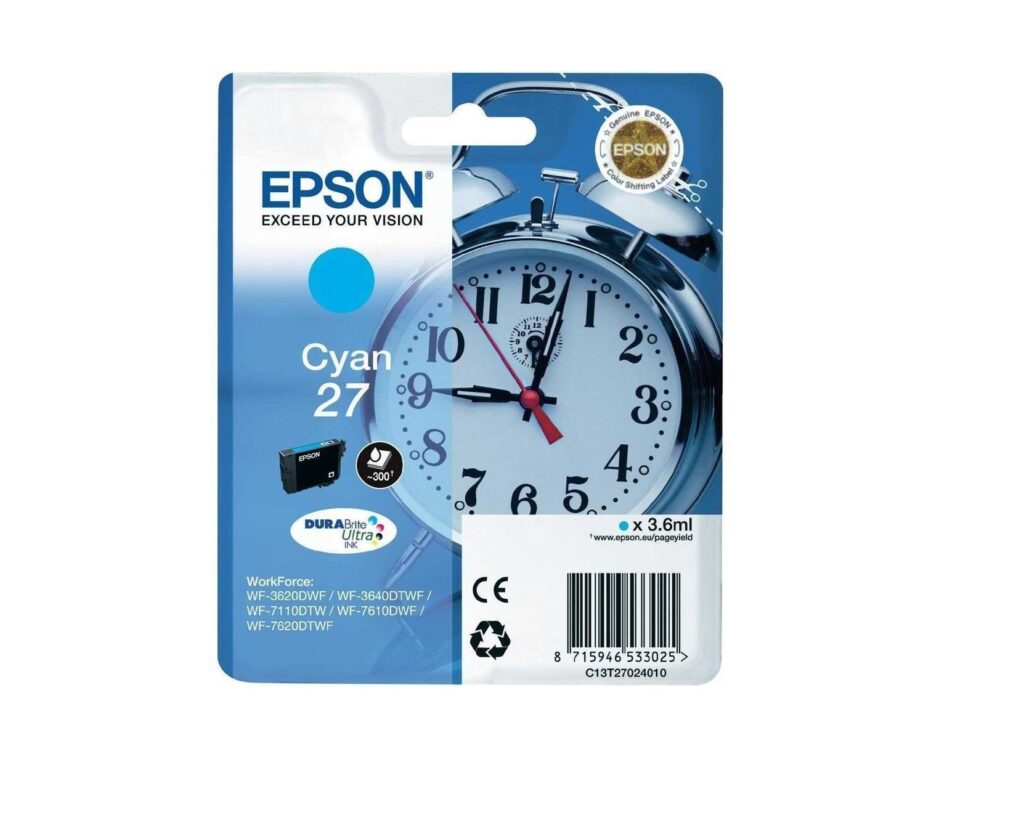 Epson Tusz WF3620 T2702 Cyan 3.6ml