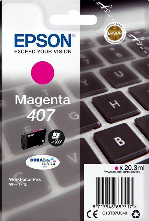 Epson Tusz WF-4745 C13T07U340 Mag. 407XL 1900 stron  20.3ml