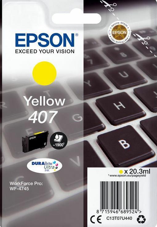 Epson Tusz WF-4745 C13T07U440 Yel. 407XL 1900 stron  20.3ml