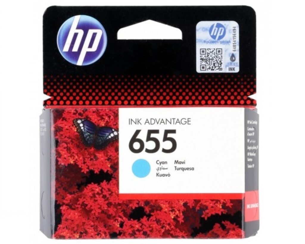 HP Tusz nr 655 CZ110AE Cyan 600str